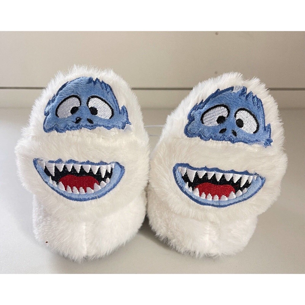 Christmas Abominable Snowman Slippers Plush White Rudolph Toddler Size 4 NWT